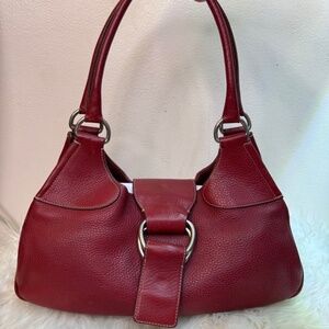 Prada Red Leather Shoulder Bag